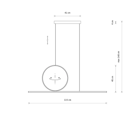 Lampa wisząca LINEO LED czarna 11879 - Nowodvorski