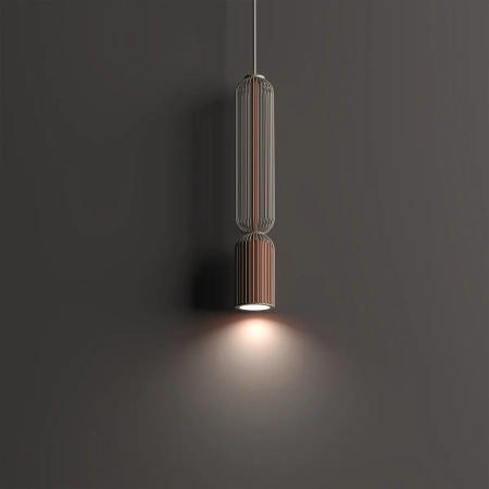Lampa wisząca SINGLES B Terakota/beżowy 12198 - Nowodvorski