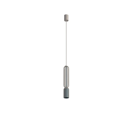 Lampa wisząca SINGLES B beżowa / jedwabisty grafit 12200 - Nowodvorski