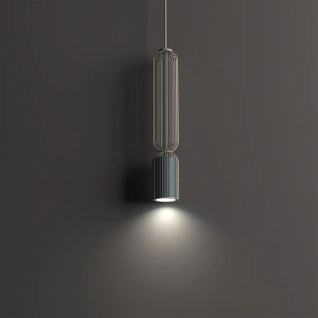 Lampa wisząca SINGLES B beżowa / jedwabisty grafit 12200 - Nowodvorski