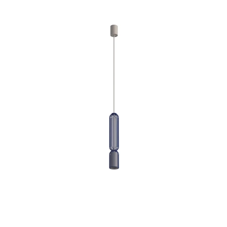 Lampa wisząca SINGLES B granatowy / beżowy 12202 - Nowodvorski