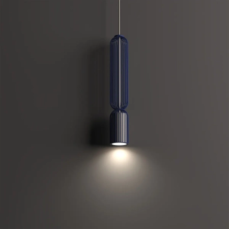 Lampa wisząca SINGLES B granatowy / beżowy 12202 - Nowodvorski