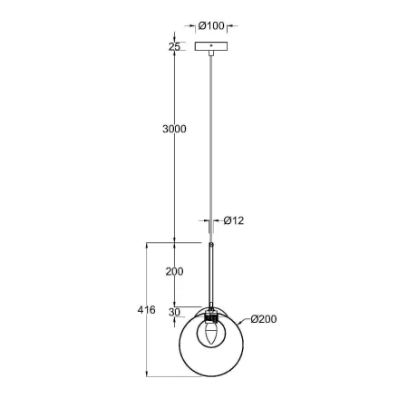 Lampa wisząca Basic form MOD521PL-01G3- Maytoni