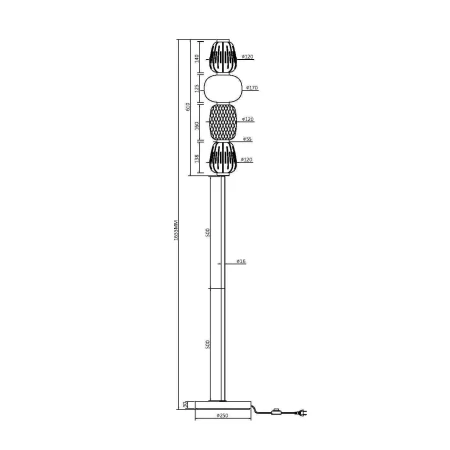 Lampa podłogowa Pattern MOD267FL-L32G3K- Maytoni