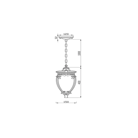 Lampa wisząca zewnętrzna FLEUR O414PL-01GB - Maytoni