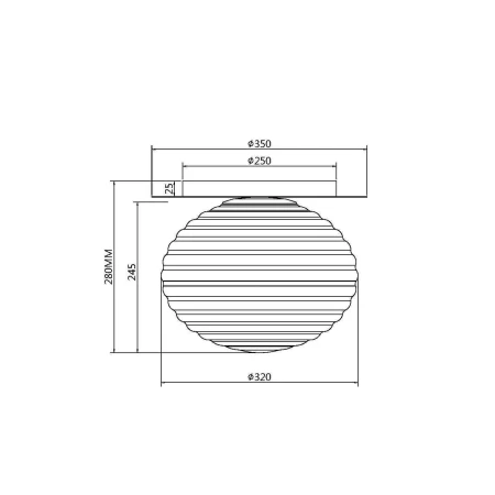 Lampa sufitowa Reels MOD268CL-01B- Maytoni