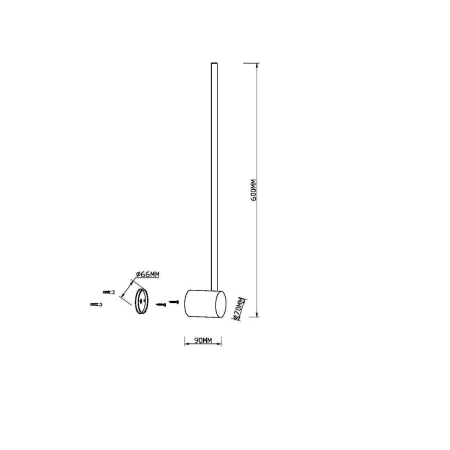 Kinkiet Light stick MOD237WL-L6B3K- Maytoni