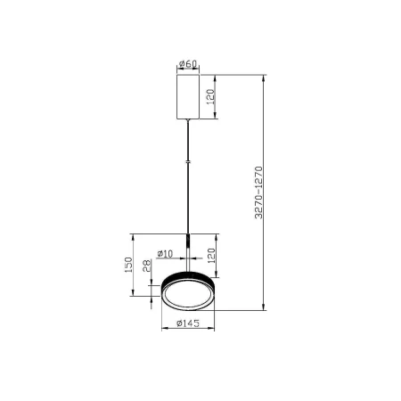 Lampa wisząca El MOD041PL-L15GB3K- Maytoni