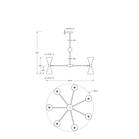 Lampa loft wisząca – Vesper MOD108PL-14GB - Maytoni