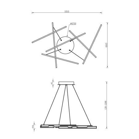 Lampa designerska wisząca LINE MOD016PL-L75MG3K - Maytoni