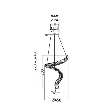 Lampa wisząca Krone P097PL-L48BS3K- Maytoni