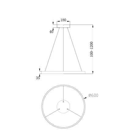Lampa wisząca RING – Rim MOD058PL-L32B4K - Maytoni