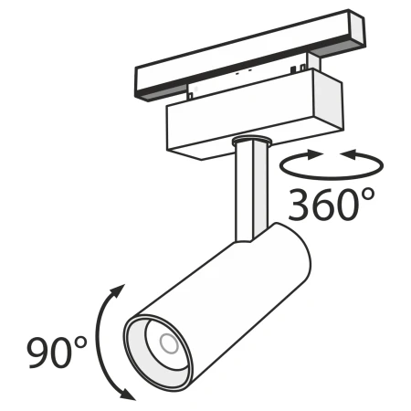 Reflektor do szyno-przewodów – Focus LED TR019-2-10W4K-B - Maytoni
