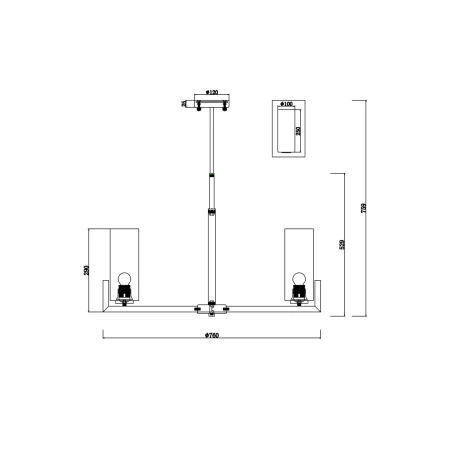 Lampa wisząca – Fortano MOD089PL-08BS - Maytoni