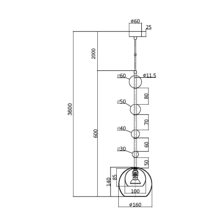 Lampa wisząca Ros MOD227PL-01B- Maytoni