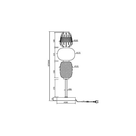 Lampa stołowa Pattern MOD267TL-L28G3K- Maytoni