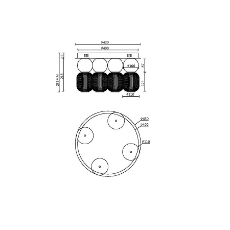 Lampa sufitowa Drop MOD273CL-L60CH3K- Maytoni