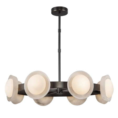 Lampa wisząca metalowa brązowa ze szklanym kloszem QN-SAWGRASS-3P-DG-O z serii Sawgrass