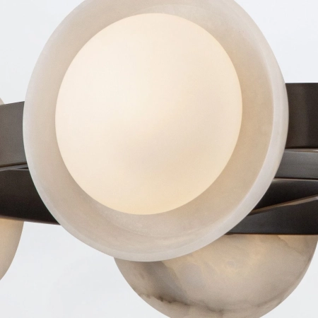 Lampa wisząca metalowa brązowa ze szklanym kloszem QN-SAWGRASS-3P-DG-O z serii Sawgrass