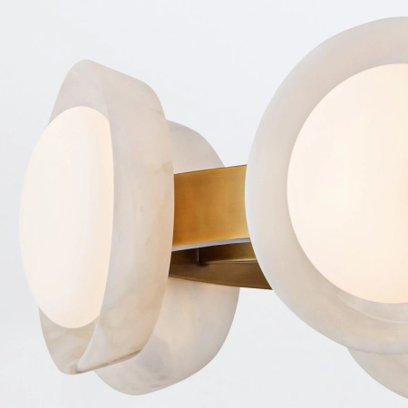 Lampa wisząca mosiężna 6-punktowa szklana QN-ALONSO8-VBS-AR z serii ALONSO