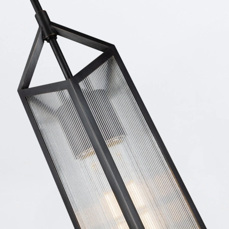 Lampa wisząca metalowa czarna ze szklanym kloszem QN-CAIRO-1P-UBZ-CR z serii Cairo
