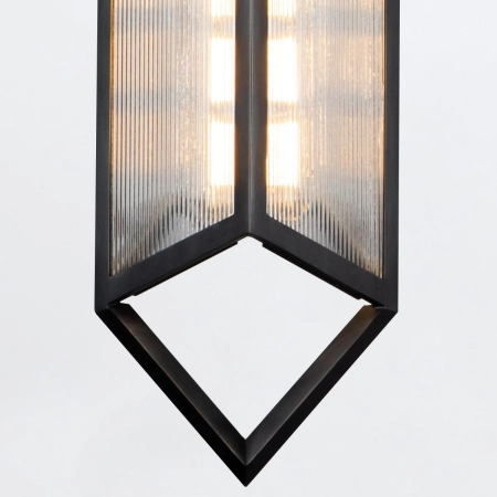 Lampa wisząca metalowa czarna ze szklanym kloszem QN-CAIRO-1P-UBZ-CR z serii Cairo