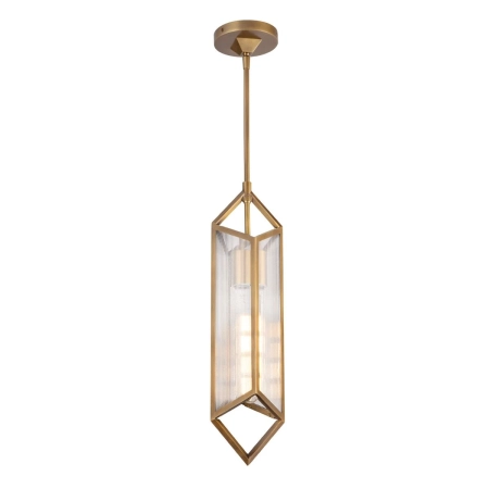 Lampa wisząca mosiężna szklana 1-punktowa QN-CAIRO-1P-VBS-CR z serii CAIRO