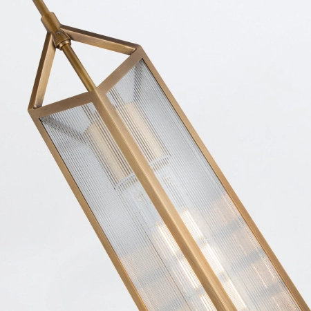 Lampa wisząca mosiężna szklana 1-punktowa QN-CAIRO-1P-VBS-CR z serii CAIRO