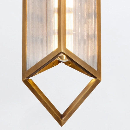 Lampa wisząca mosiężna szklana 1-punktowa QN-CAIRO-1P-VBS-CR z serii CAIRO
