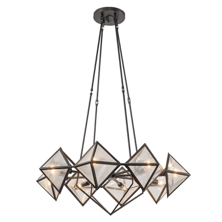 Lampa wisząca metalowa czarna 8-punktowa QN-CAIRO8-UBZ-CR z serii CAIRO