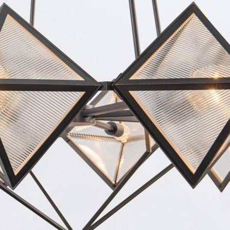 Lampa wisząca metalowa czarna 8-punktowa QN-CAIRO8-UBZ-CR z serii CAIRO