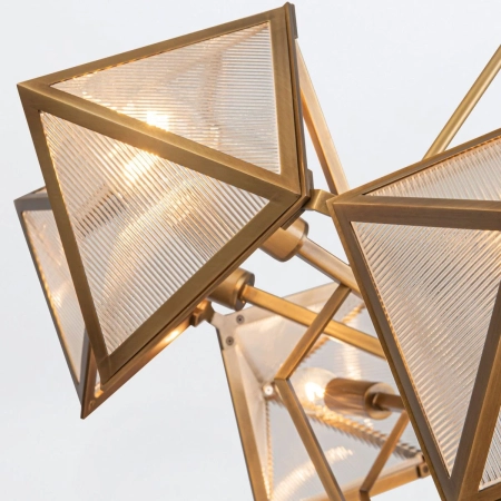 Lampa wisząca mosiężna szklana 8-punktowa QN-CAIRO8-VBS-CR z serii Cairo