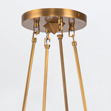 Lampa wisząca mosiężna szklana 8-punktowa QN-CAIRO8-VBS-CR z serii Cairo