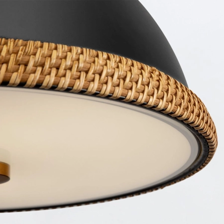 Lampa wisząca metalowa czarno-mosiężna 2-punktowa QN-DORAL-P-M-BK z serii DORAL