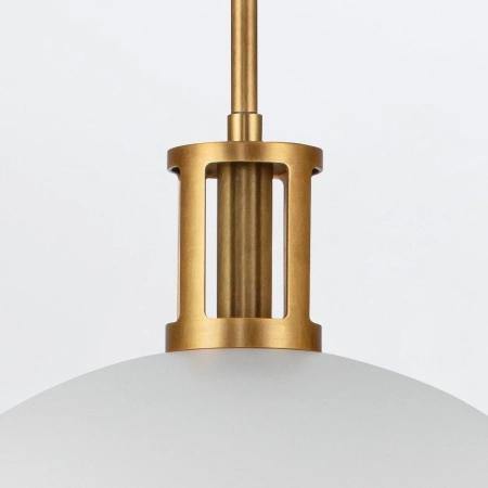 Lampa wisząca metalowa biało-mosiężna 2-punktowa QN-DORAL-P-M-WHT z serii DORAL