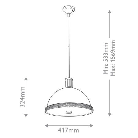 Lampa wisząca metalowa biało-mosiężna 2-punktowa QN-DORAL-P-M-WHT z serii DORAL