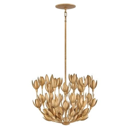 Lampa wisząca metalowa złota 3-punktowa QN-FLORA3-GD z serii Flora