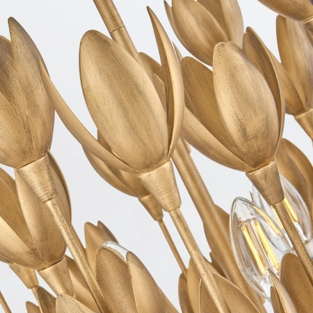 Lampa wisząca metalowa złota 3-punktowa QN-FLORA3-GD z serii Flora