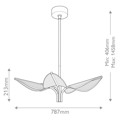 Lampa wisząca metalowa złota 79cm QN-FLORIANA-P-S-NBR z serii Floriana