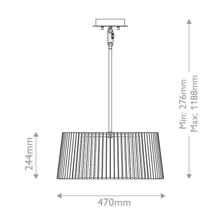Lampa wisząca metalowa czarno-mosiężna 3-punktowa QN-LINARA-3P-BK z serii LINARA