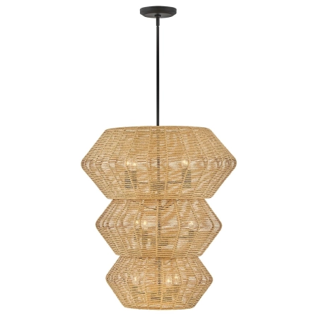 Lampa wisząca metalowa brązowa 10-punktowa QN-LUCA-10P-BK-CAM z serii Luca