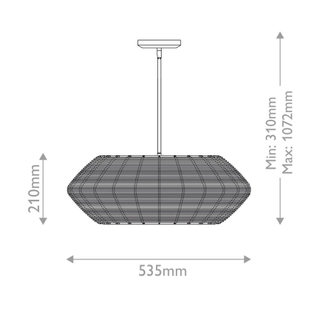 Lampa wisząca metalowa brązowa z drewnem 3-punktowa QN-LUCA-P-S-BK-CAM z serii LUCA