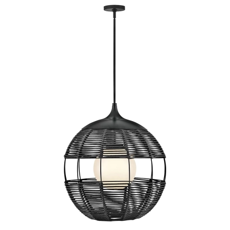Lampa wisząca metalowa czarna 61cm QN-MADDOX-P-M-BK-BK z serii Maddox