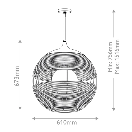 Lampa wisząca metalowa brązowa ze szkłem 61cm QN-MADDOX-P-M-BK-CAM z serii MADDOX