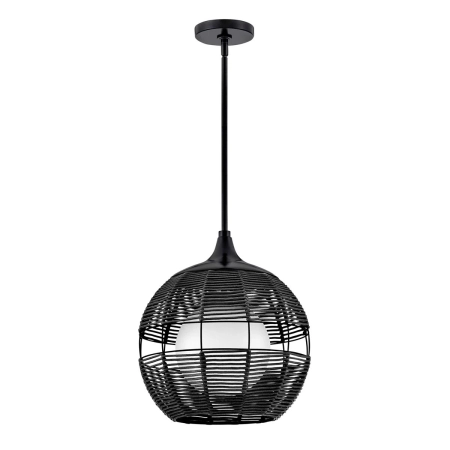 Lampa wisząca metalowa czarna ze szkłem QN-MADDOX-P-S-BK-BK z serii Maddox