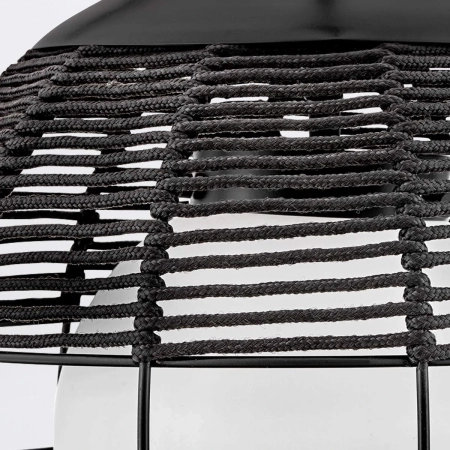 Lampa wisząca metalowa czarna ze szkłem QN-MADDOX-P-S-BK-BK z serii Maddox