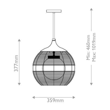 Lampa wisząca metalowa brązowa ze szkłem QN-MADDOX-P-S-BK-CAM z serii MADDOX