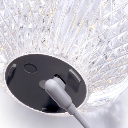 Lampa stołowa mosiężna ładowana USB QN-MARNI-TL-S-NBR z serii MARNI