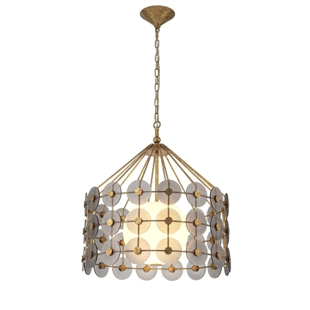 Lampa wisząca metalowa złota 3-punktowa QN-MERIDIAN-3P-DG z serii MERIDIAN