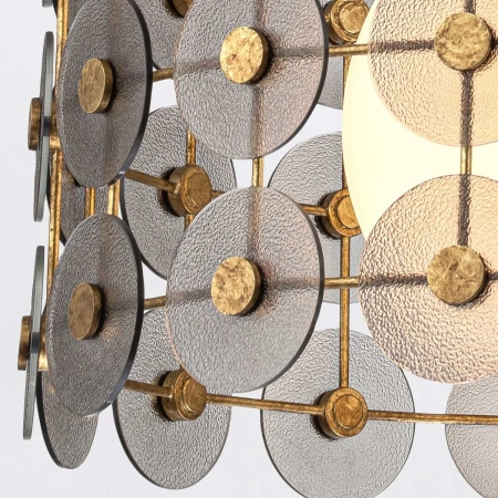 Lampa wisząca metalowa złota 3-punktowa QN-MERIDIAN-3P-DG z serii MERIDIAN